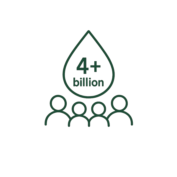 Over 4 billion people face water scarcity.
